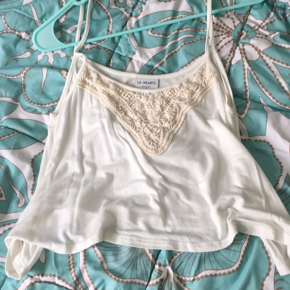 White crochet crop top